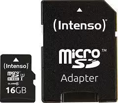MEMORY MICRO SDHC 16GB UHS-I W ADAPTER 3423470 INTENSO