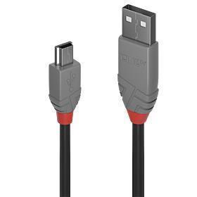 CABLE USB2 A TO MINI-B 1M ANTHRA 36722 LINDY
