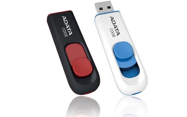 MEMORY DRIVE FLASH USB2 16GB BLACK RED AC008-16G-RKD A-DATA