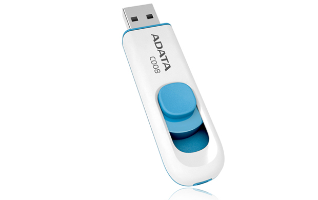 MEMORY DRIVE FLASH USB2 16GB WH BLUE AC008-16G-RWE A-DATA