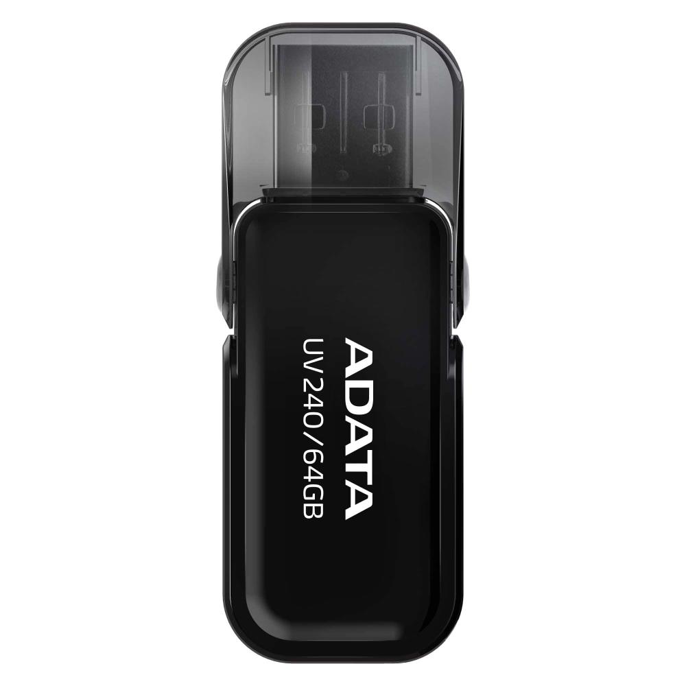 MEMORY DRIVE FLASH USB2 64GB BLACK AUV240-64G-RBK ADATA