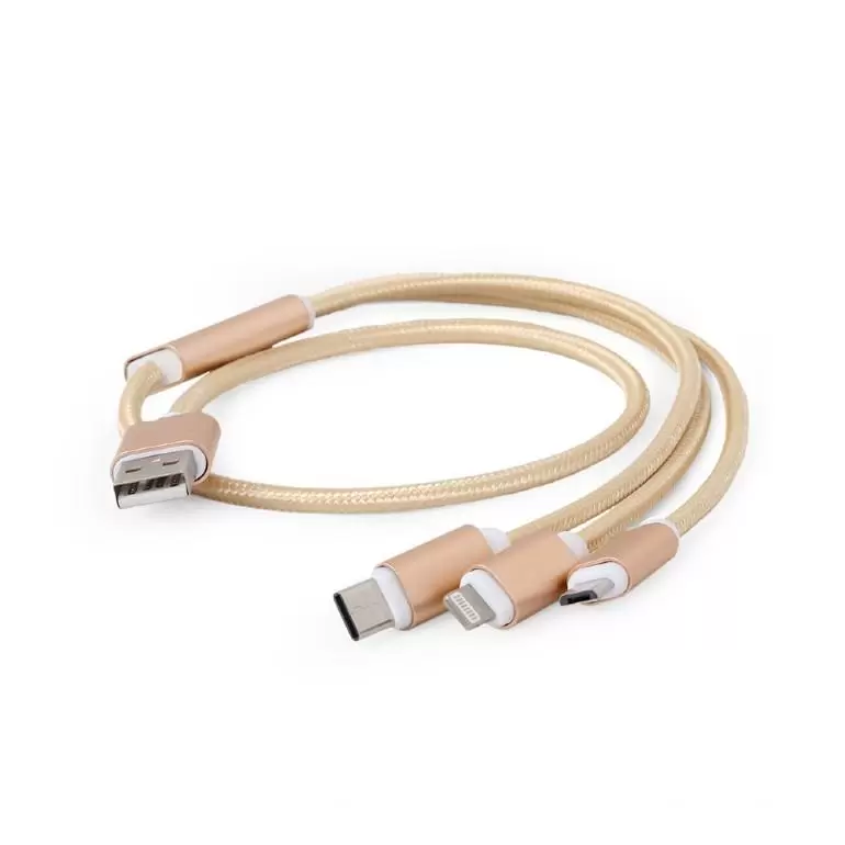 CABLE USB CHARGING 3IN1 1M GOLD CC-USB2-AM31-1M-G GEMBIRD