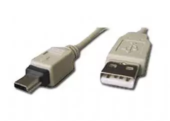 CABLE USB2 AM-MINI 0 9M WHITE CC-USB2-AM5P-3 GEMBIRD