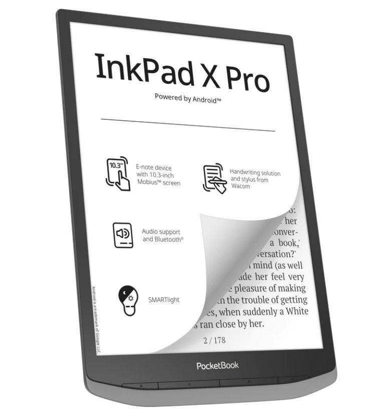 E-Reader POCKETBOOK InkPad X Pro 10 3   1872x1404 1xUSB-C Wireless LAN Bluetooth Grey PB1040D-M-WW